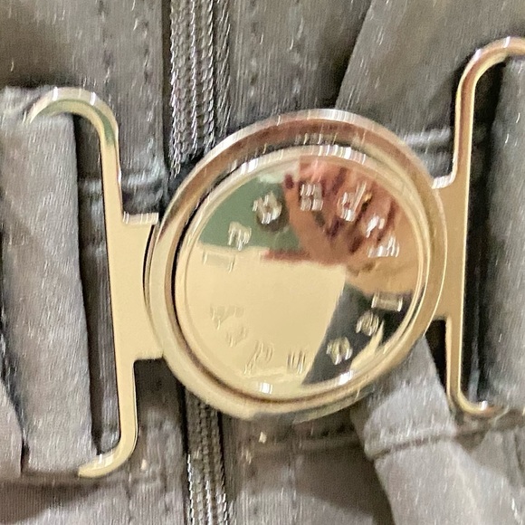 Laundry by Shelli Segal black belted zip up jacket with removal hood size small - Picture 7 of 10